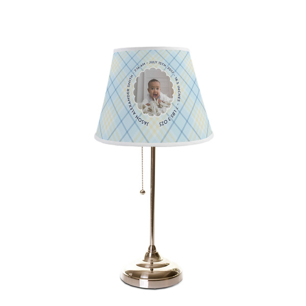 Baby Boy Photo Poly Film Empire Lampshade - On Stand