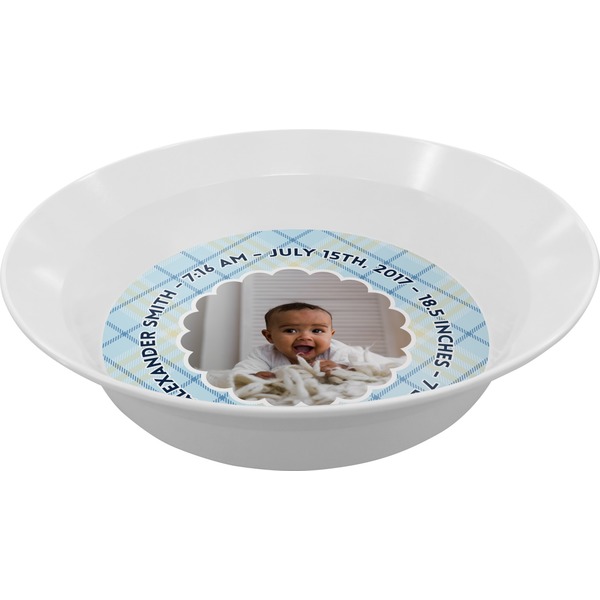 Custom Baby Boy Photo Melamine Bowl