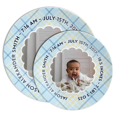 Baby Boy Photo Melamine Plate (Personalized)