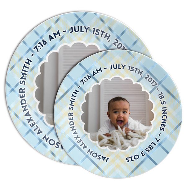 Baby Boy Photo Melamine Plates - PARENT/MAIN