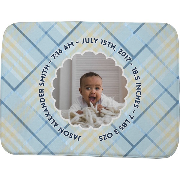 Custom Baby Boy Photo Memory Foam Bath Mat - 48"x36" (Personalized)