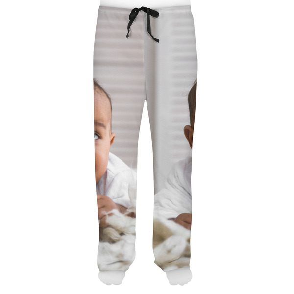 Baby Boy Photo Men's Pjs Front - on model