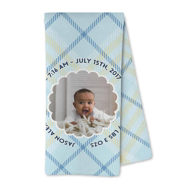 Custom Baby Boy Photo Kitchen Towel - Microfiber