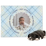 Baby Boy Photo Dog Blanket - Regular (Personalized)