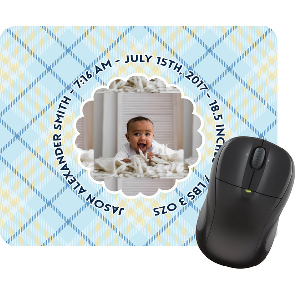 Custom Baby Boy Photo Rectangular Mouse Pad (Personalized)