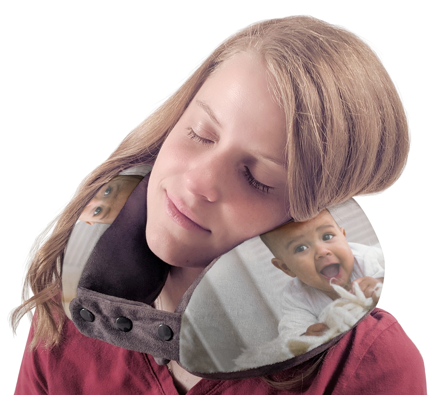 Baby Boy Photo Travel Neck Pillow - YouCustomizeIt
