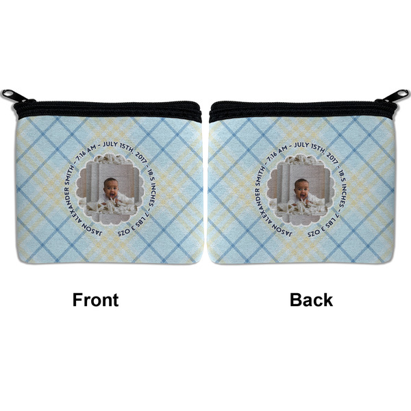 Baby Boy Photo Neoprene Coin Purse - Front & Back (APPROVAL)