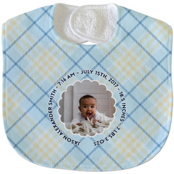 Baby Boy Photo Velour Baby Bib