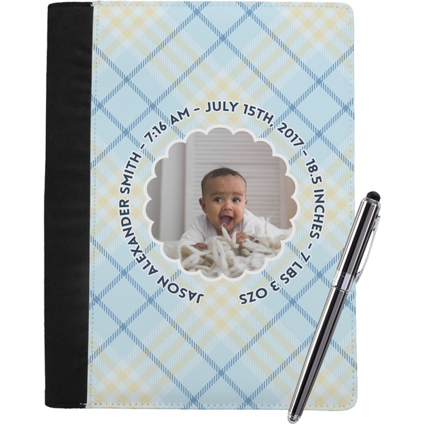 Custom Baby Boy Photo Notebook Padfolio - Large
