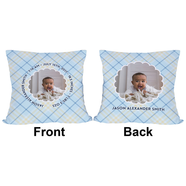 Baby Boy Photo Outdoor Pillow - 16x16