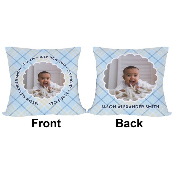 Baby Boy Photo Outdoor Pillow - 20x20