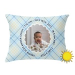 Baby Boy Photo Outdoor Throw Pillow (Rectangular) (Personalized)