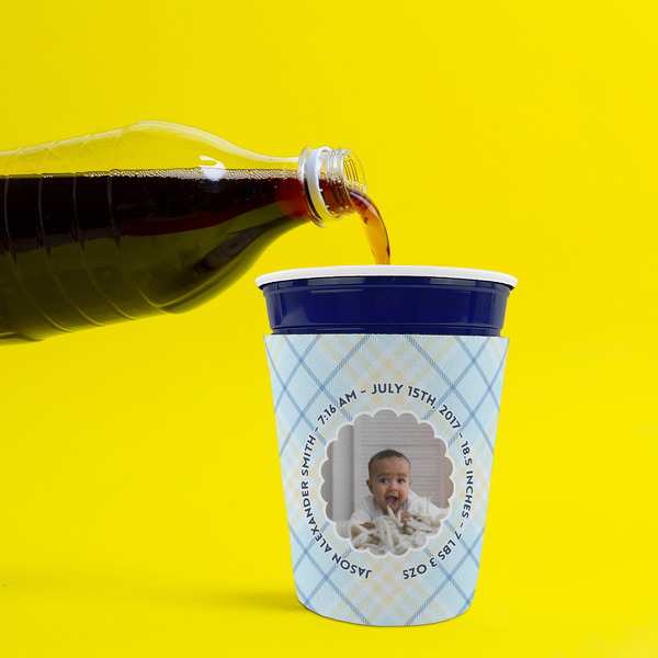 Baby Boy Photo Party Cup Sleeves - without bottom - Lifestyle