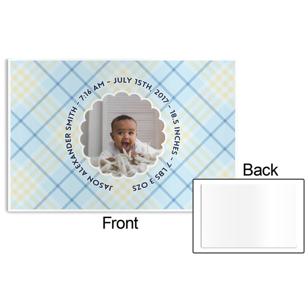Baby Boy Photo Disposable Paper Placemat - Front & Back