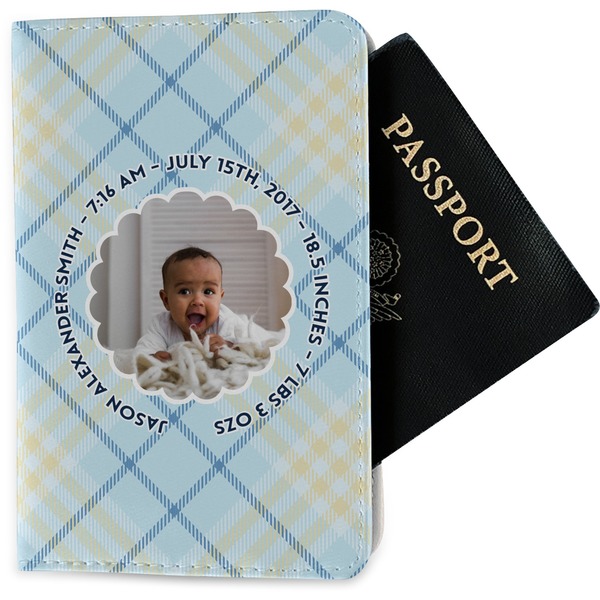 Custom Baby Boy Photo Passport Holder - Fabric (Personalized)