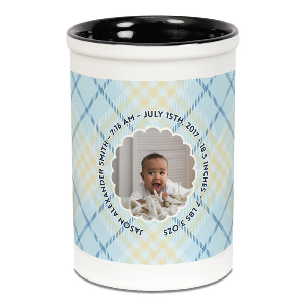 Baby Boy Photo Pencil Holder - Black