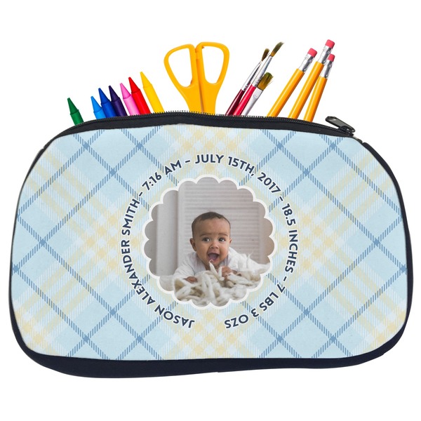 Baby Boy Photo Pencil / School Supplies Bags - Medium