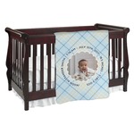 Baby Boy Photo Baby Blanket (Double Sided) (Personalized)