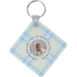 Baby Boy Photo Diamond Plastic Keychain
