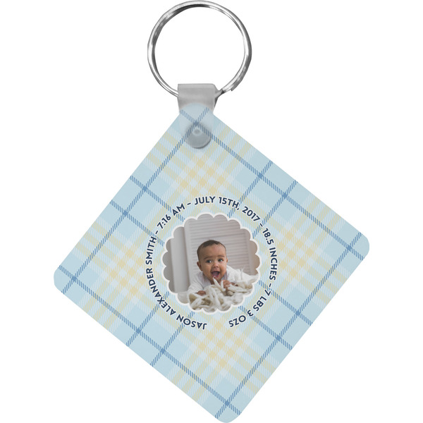 Custom Baby Boy Photo Diamond Plastic Keychain