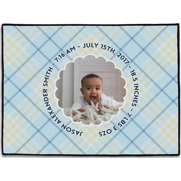 Custom Baby Boy Photo Door Mat - 24"x18" (Personalized)