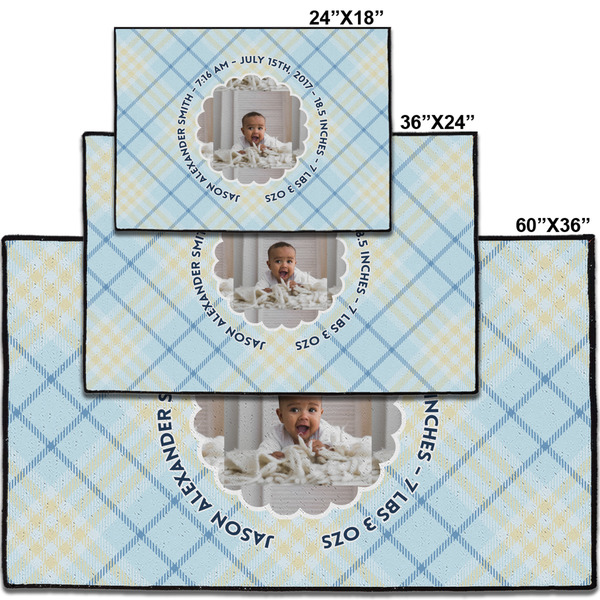 Baby Boy Photo Personalized Door Mat - Group Parent IMF