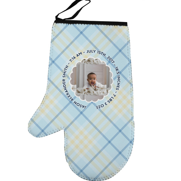 Baby Boy Photo Personalized Oven Mitt - Left