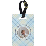 Baby Boy Photo Plastic Luggage Tag - Rectangular