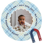 Baby Boy Photo Round Fridge Magnet