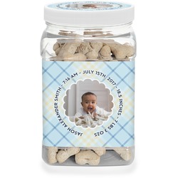 Baby Boy Photo Dog Treat Jar (Personalized)