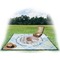 Baby Boy Photo Picnic Blanket - with Basket Hat and Book - in Use