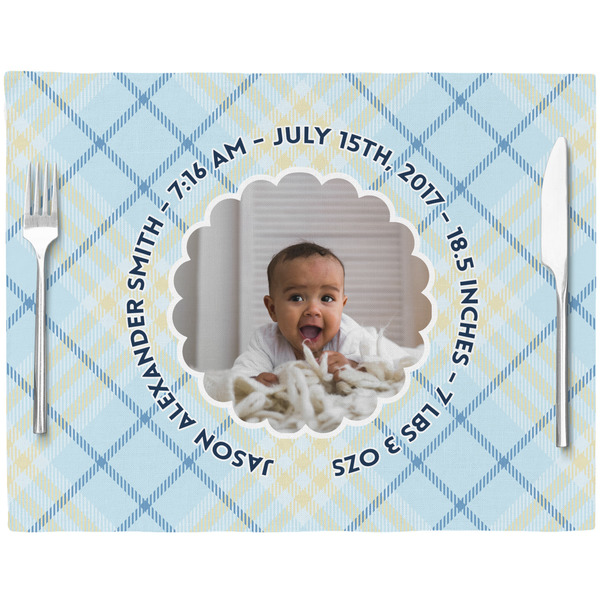 Baby Boy Photo Placemat with Props