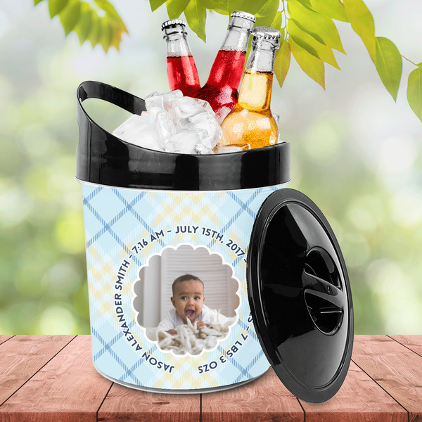 Baby Boy Photo Plastic Ice Bucket - LIFESTYLE