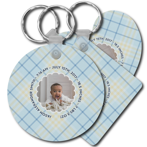 Custom Baby Boy Photo Plastic Keychain