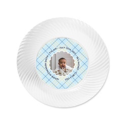 Baby Boy Photo Plastic Party Appetizer & Dessert Plates - 6"