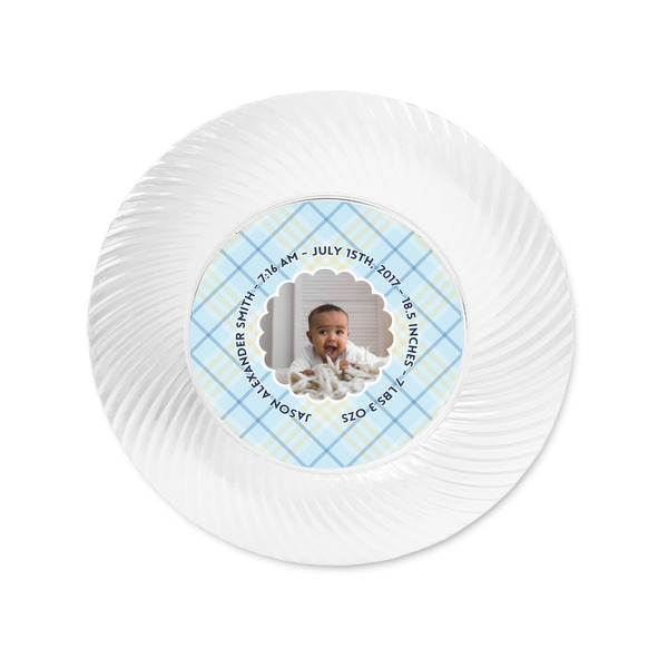 Baby Boy Photo Plastic Party Appetizer & Dessert Plates - Approval