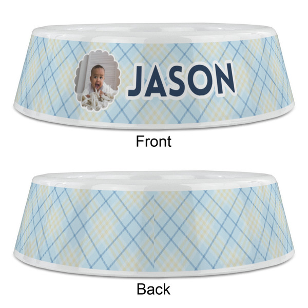 Baby Boy Photo Plastic Pet Bowls - Large - APPROVAL