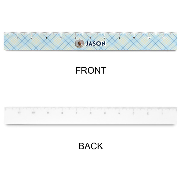 Baby Boy Photo Plastic Ruler - 12" - APPROVAL