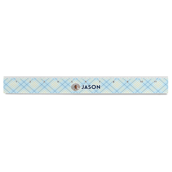 Baby Boy Photo Plastic Ruler - 12" - FRONT