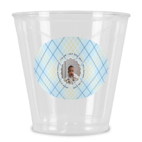 Custom Baby Boy Photo Plastic Shot Glass