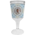 Baby Boy Photo Wine Tumbler - 11 oz Plastic (Personalized)