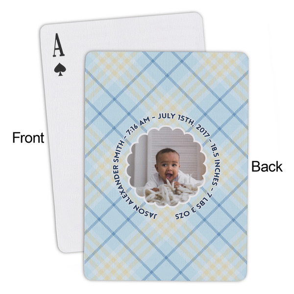 Baby Boy Photo Playing Cards - Approval