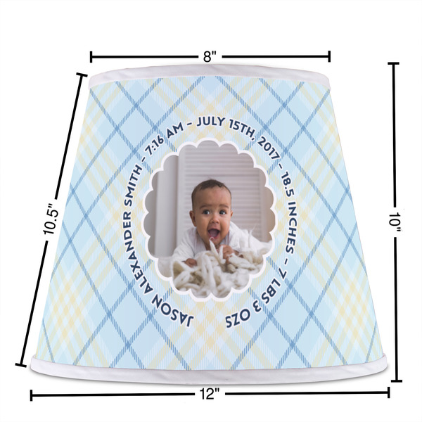 Baby Boy Photo Poly Film Empire Lampshade - Dimensions