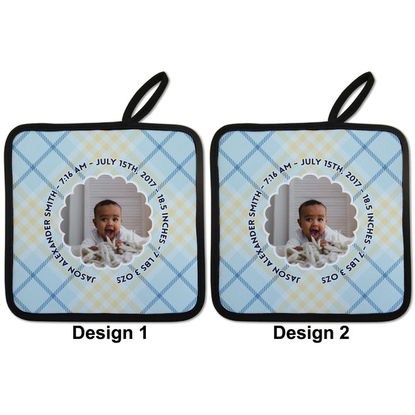 Baby Boy Photo Pot Holders - Set of 2 APPROVAL