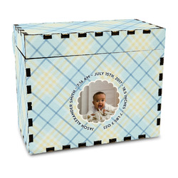 Baby Boy Photo Wood Recipe Box - Full Color Print