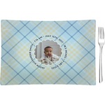 Baby Boy Photo Glass Rectangular Appetizer / Dessert Plate (Personalized)
