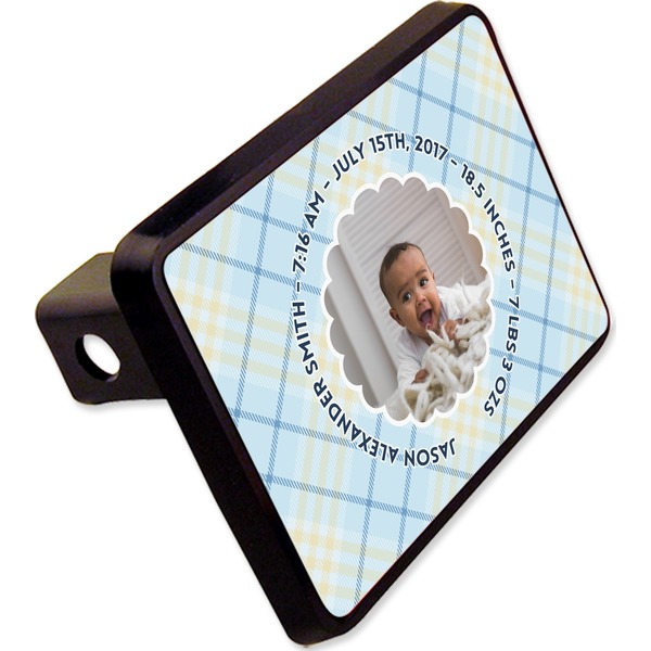 Custom Baby Boy Photo Rectangular Trailer Hitch Cover - 2" (Personalized)