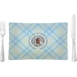 Baby Boy Photo Rectangular Glass Lunch / Dinner Plate - Single or Set (Personalized)