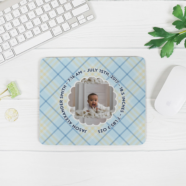 Baby Boy Photo Rectangular Mouse Pad - LIFESTYLE 2