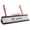 Baby Boy Photo Red Mahogany Nameplates with Business Card Holder - Angle